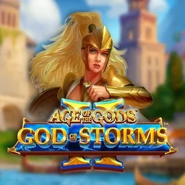 Official Slots logo: Age Of The Gods: God Of Storms 2 by Playtech at Blaze Spins Casino