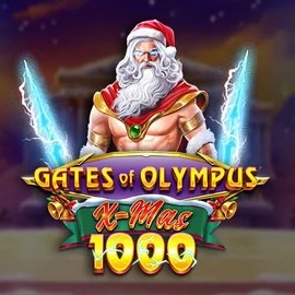 Gates of Olympus Xmas 1000 online game logo by Pragmatic Play on blazespinscasinoo.com