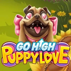 Go High Puppy Love slot logo by RubyPlay at Blaze Spins Casino