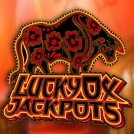 Lucky Ox Jackpots slot logo by Rival at Blaze Spins Casino