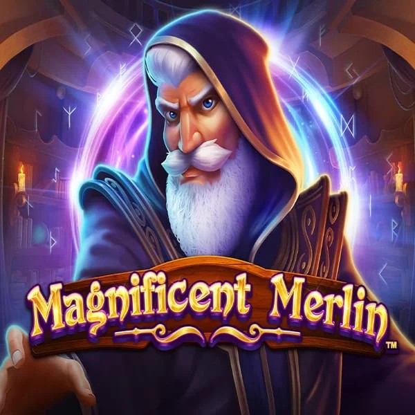 Official Slots logo: Magnificent Merlin by Greentube at Blaze Spins Casino