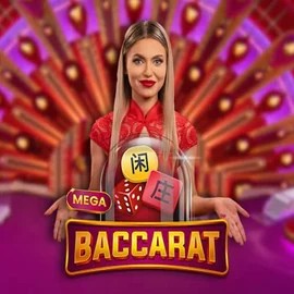 Mega Baccarat slot visual from Pragmatic Play available on blazespinscasinoo.com