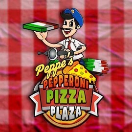 Peppe’s Pepperoni Pizza Plaza online game logo by Pragmatic Play on blazespinscasinoo.com