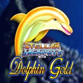 Dolphin Gold with Stellar Jackpots slot visual from Lightning Box Game available on blazespinscasinoo.com