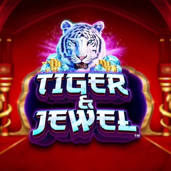 Slots logo of Tiger and Jewel from Greentube at Blaze Spins Casino