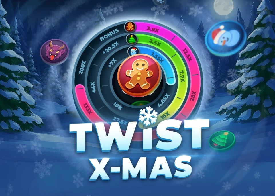 Twist X-mas logo by InOut Blaze Spins Casino